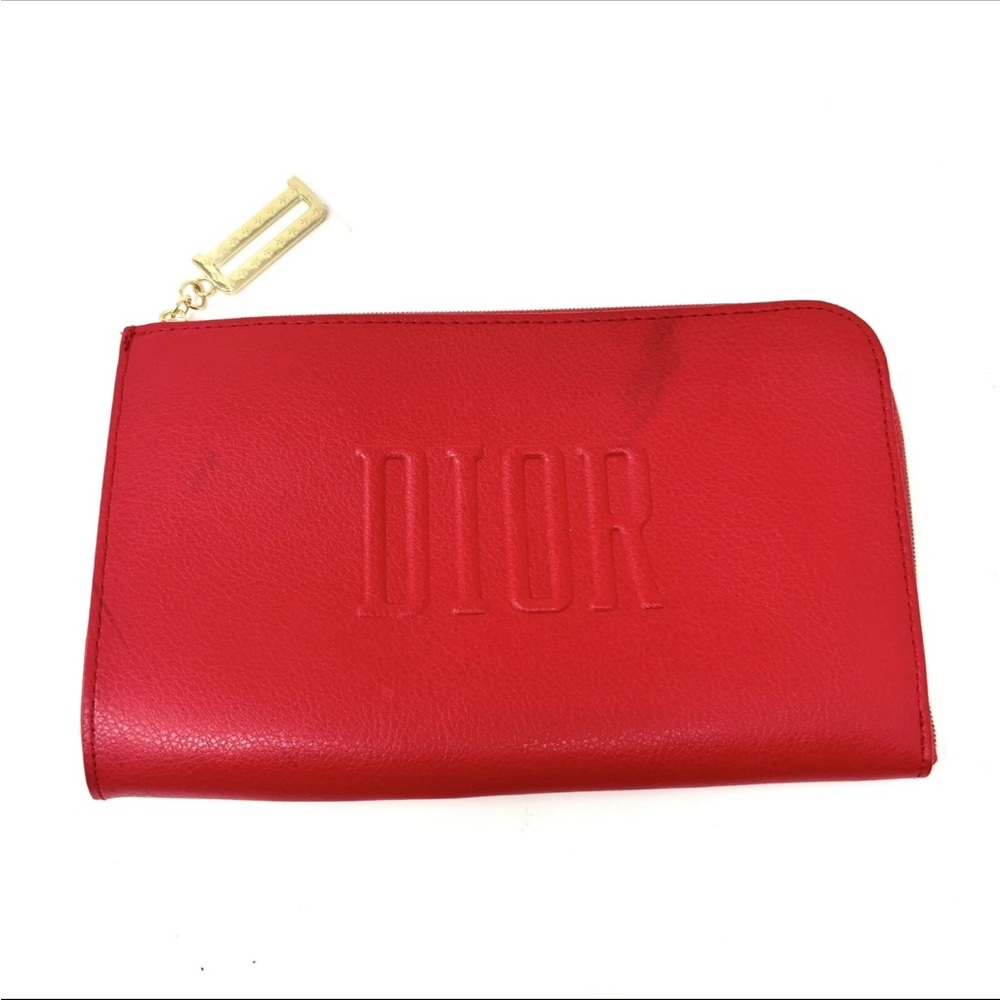 Dior Beauty Red Makeup Cosmetics Bag / Pouch / Clutch / Purse